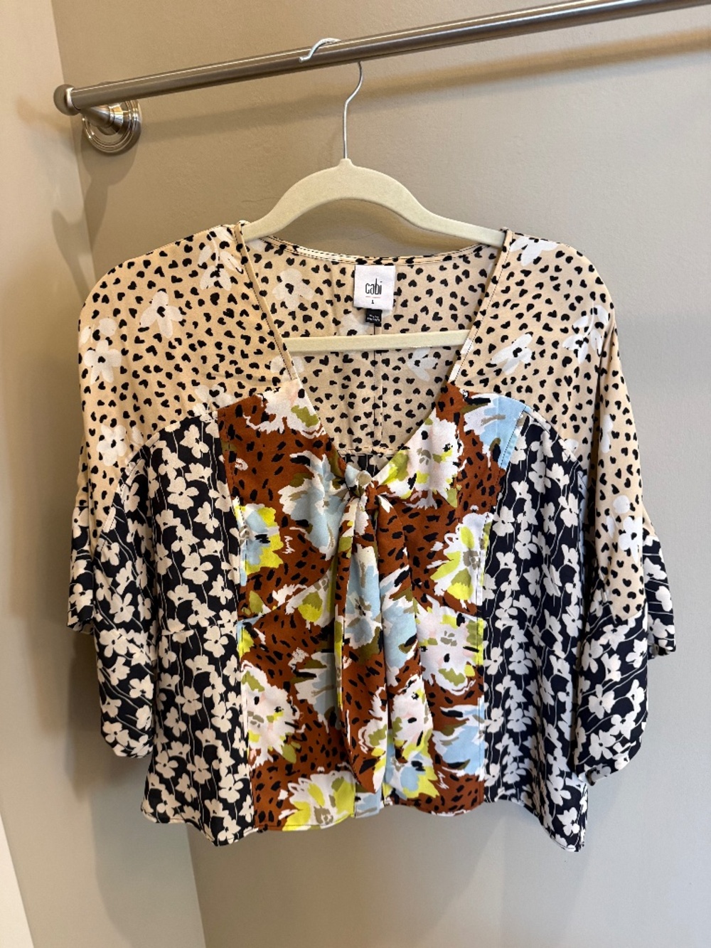 Cabi L Patchwork Blouse